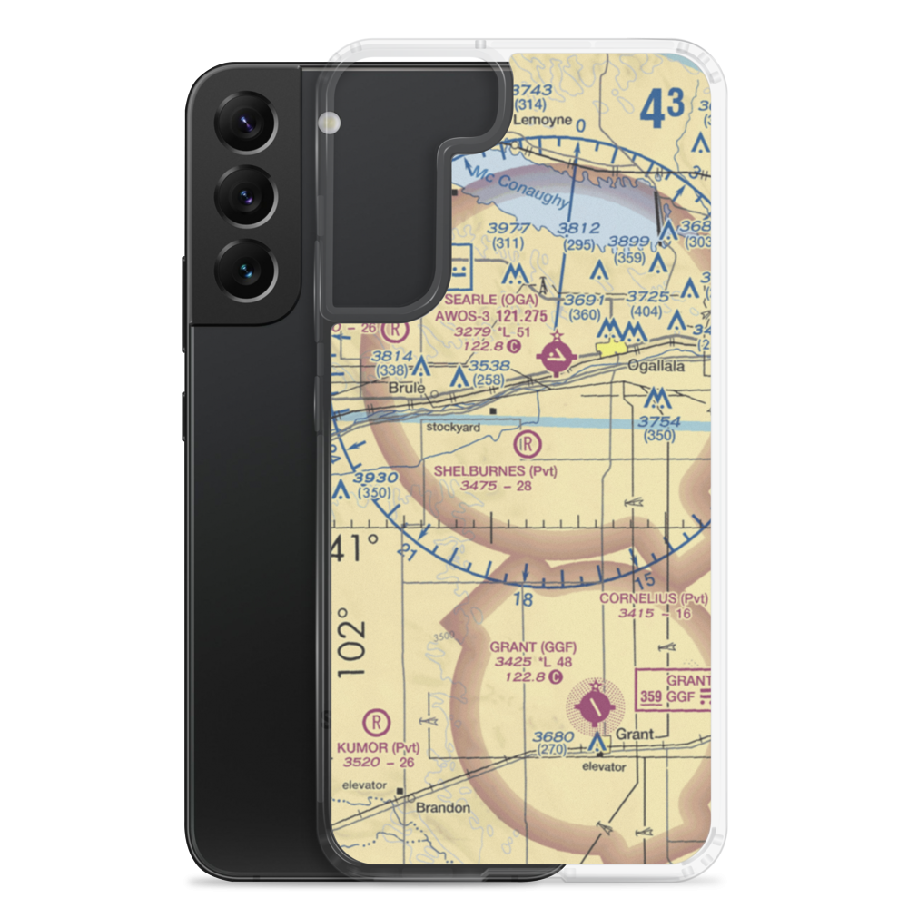 Shelburnes Airport (35NE) VFR Sectional Samsung Case Samsung Galaxy S22 Plus model shown