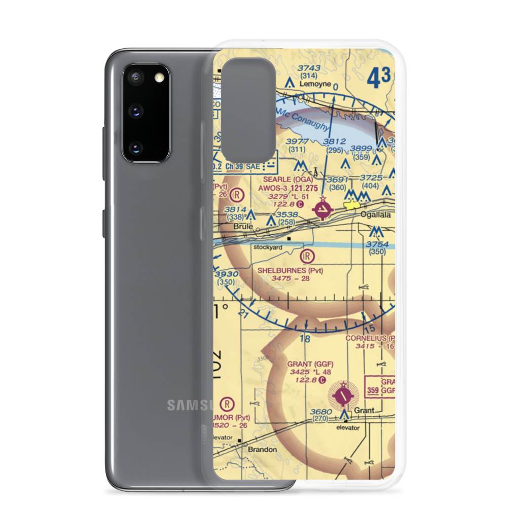 Shelburnes Airport (35NE) VFR Sectional Samsung Case Samsung Galaxy S20 model shown