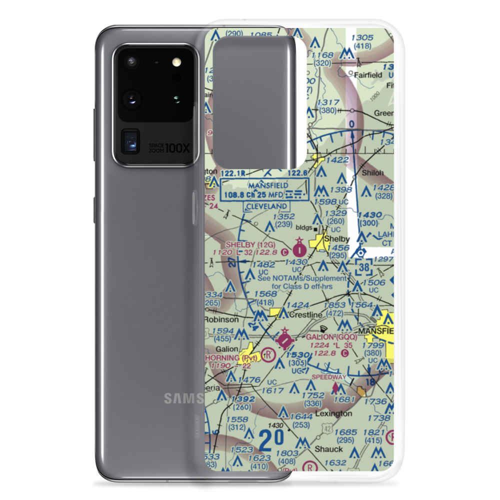 Shelby Community Airport (12G) VFR Sectional Samsung Case Samsung Galaxy S20 Ultra model shown