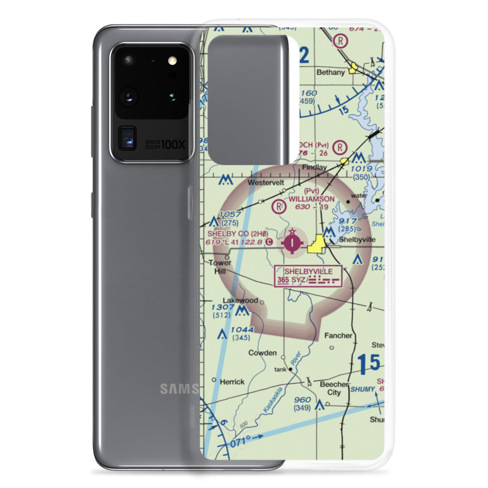 Shelby County Airport (2H0) VFR Sectional Samsung Case Samsung Galaxy S20 Ultra model shown
