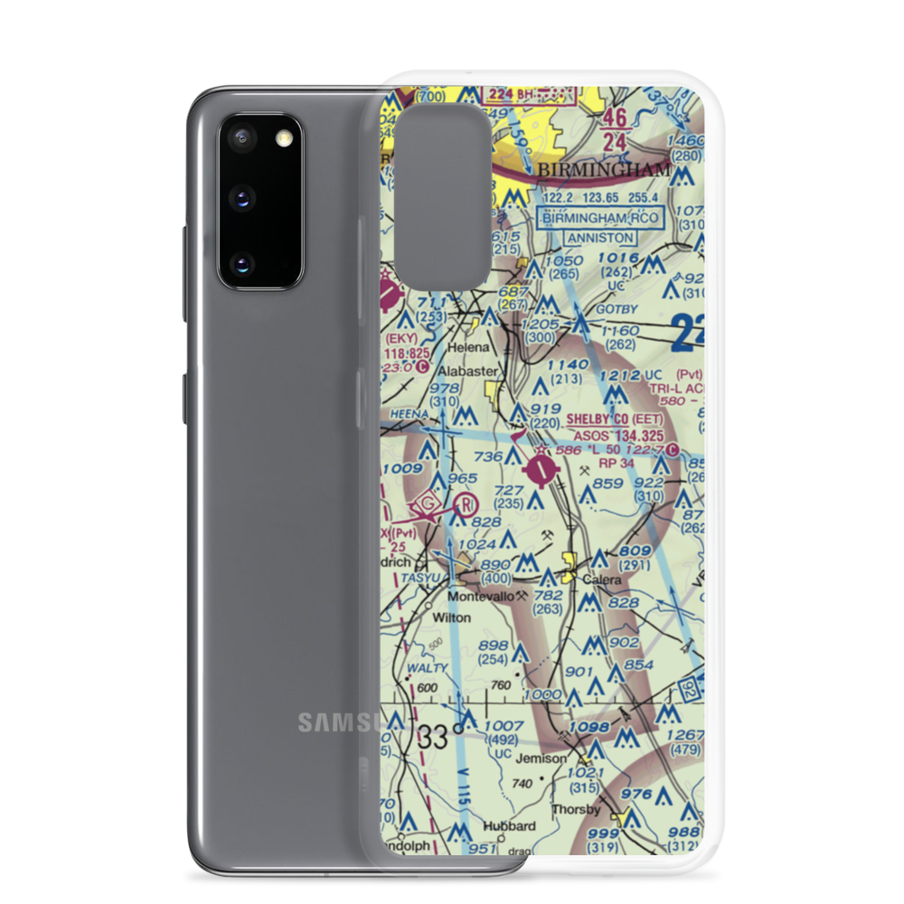 Shelby County Airport (EET) VFR Sectional Samsung Case Samsung Galaxy S20 model shown