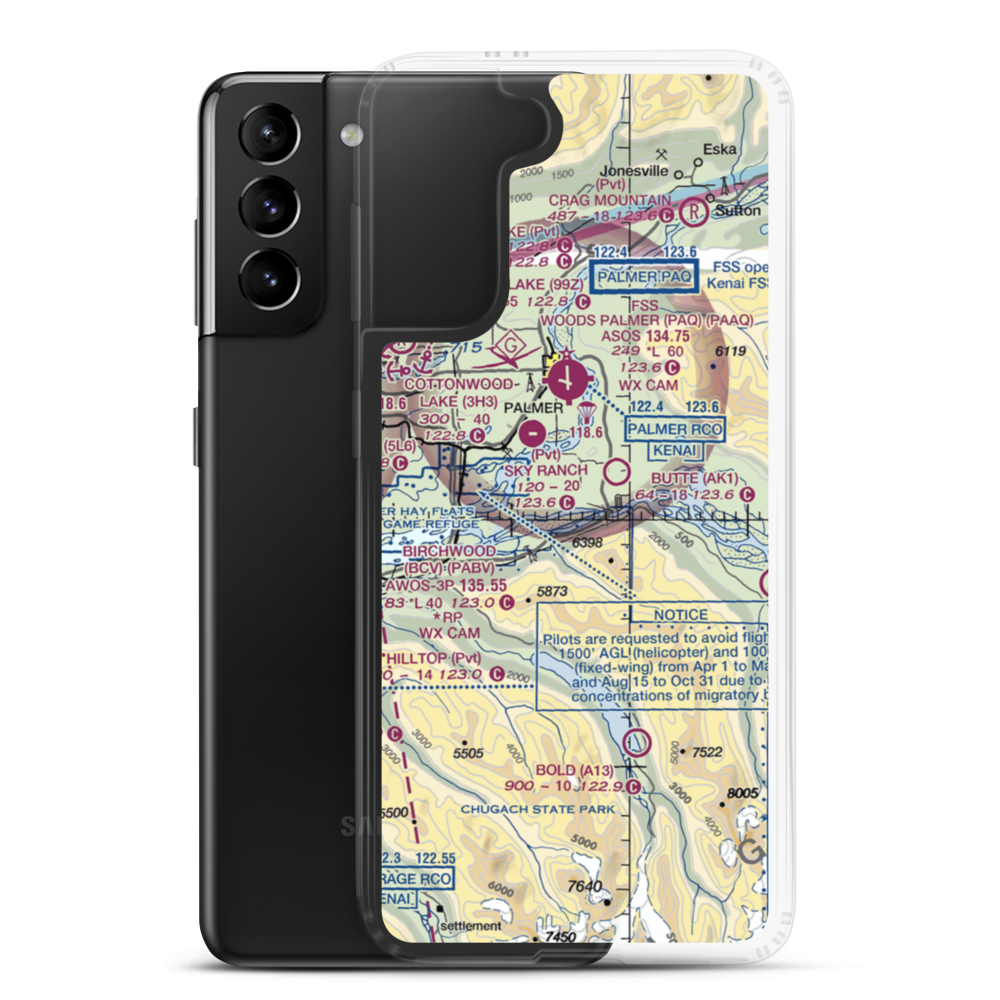 Shelby Strip (AA25) VFR Sectional Samsung Case Samsung Galaxy S21 Plus model shown