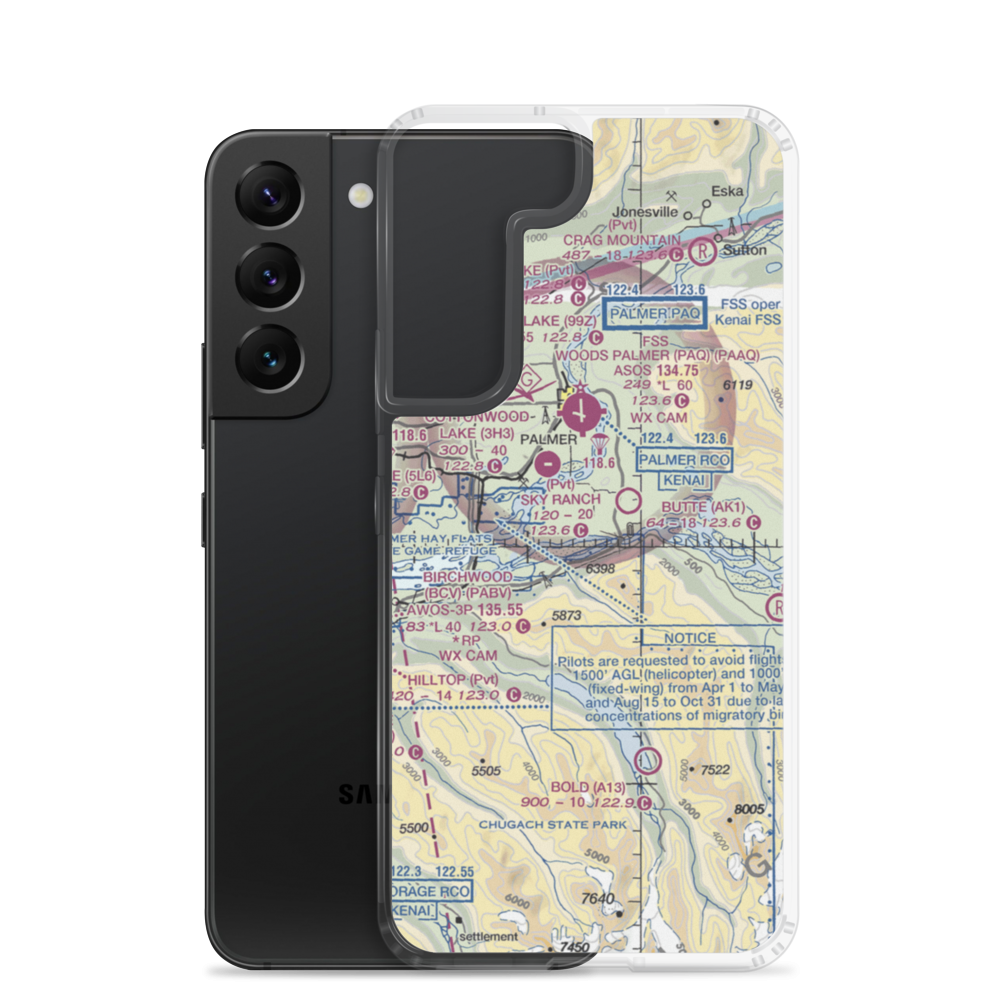 Shelby Strip (AA25) VFR Sectional Samsung Case Samsung Galaxy S22 model shown