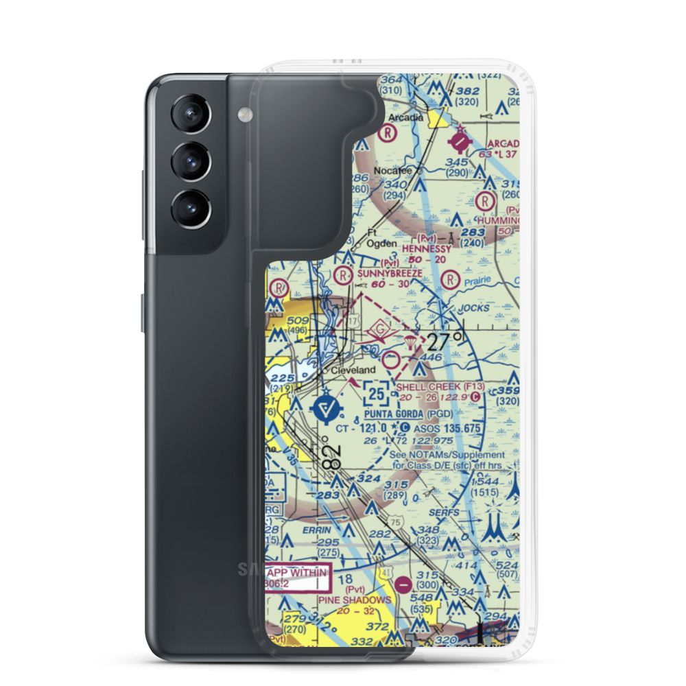 Shell Creek Airpark (F13) VFR Sectional Samsung Case Samsung Galaxy S21 model shown