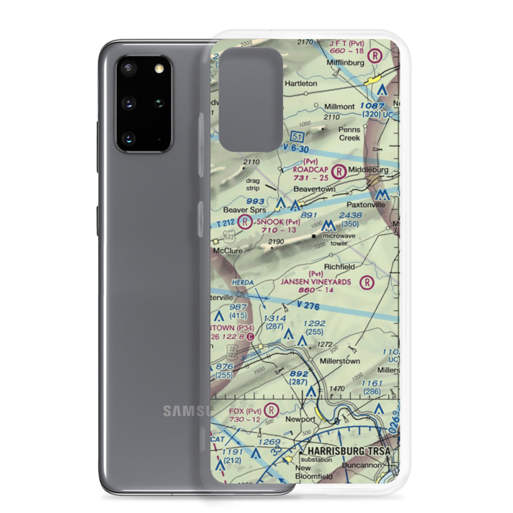 Shelley Private Airport (27PN) VFR Sectional Samsung Case Samsung Galaxy S20 Plus model shown