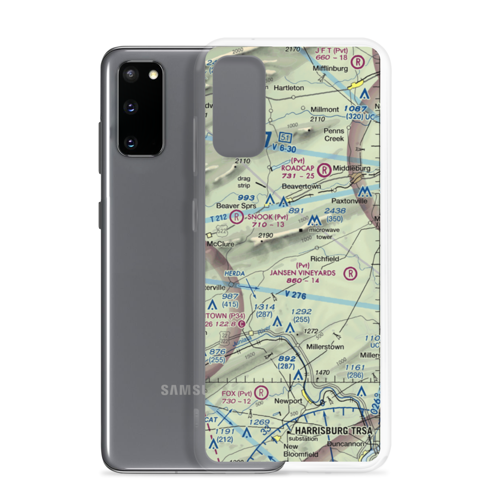 Shelley Private Airport (27PN) VFR Sectional Samsung Case Samsung Galaxy S20 model shown