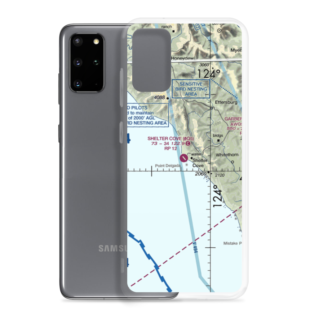 Shelter Cove Airport (0Q5) VFR Sectional Samsung Case Samsung Galaxy S20 Plus model shown