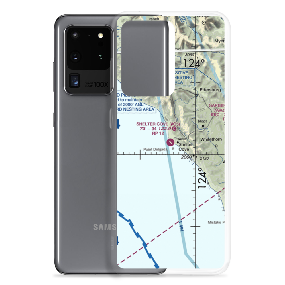 Shelter Cove Airport (0Q5) VFR Sectional Samsung Case Samsung Galaxy S20 Ultra model shown