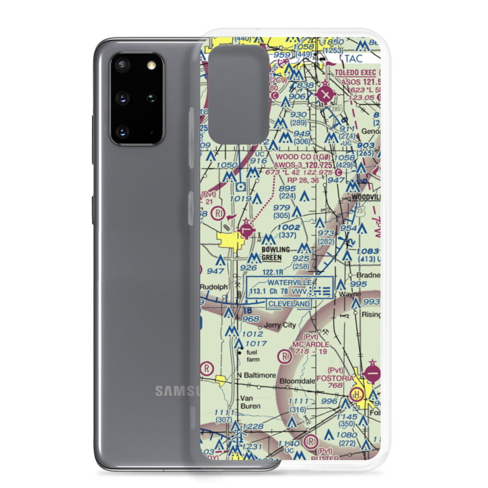 Shelton Airport (6OH6) VFR Sectional Samsung Case Samsung Galaxy S20 Plus model shown