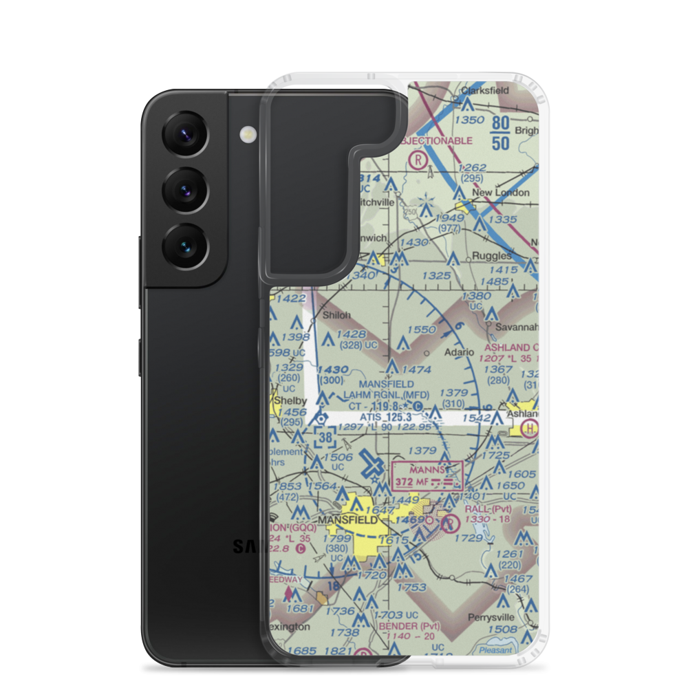 Shenandoah Airpark (70OH) VFR Sectional Samsung Case Samsung Galaxy S22 model shown