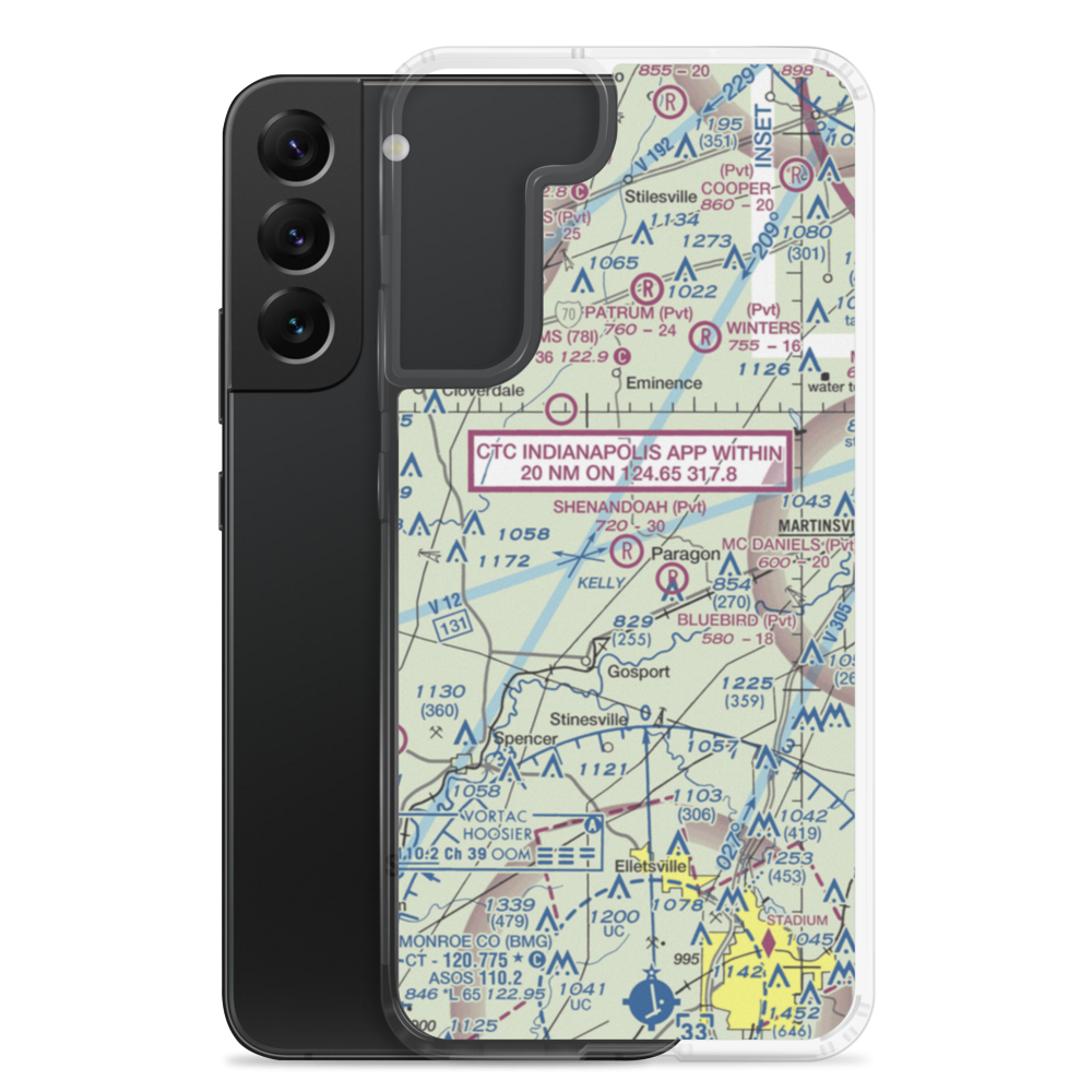 Shenandoah Flying Field (3II1) VFR Sectional Samsung Case Samsung Galaxy S22 Plus model shown