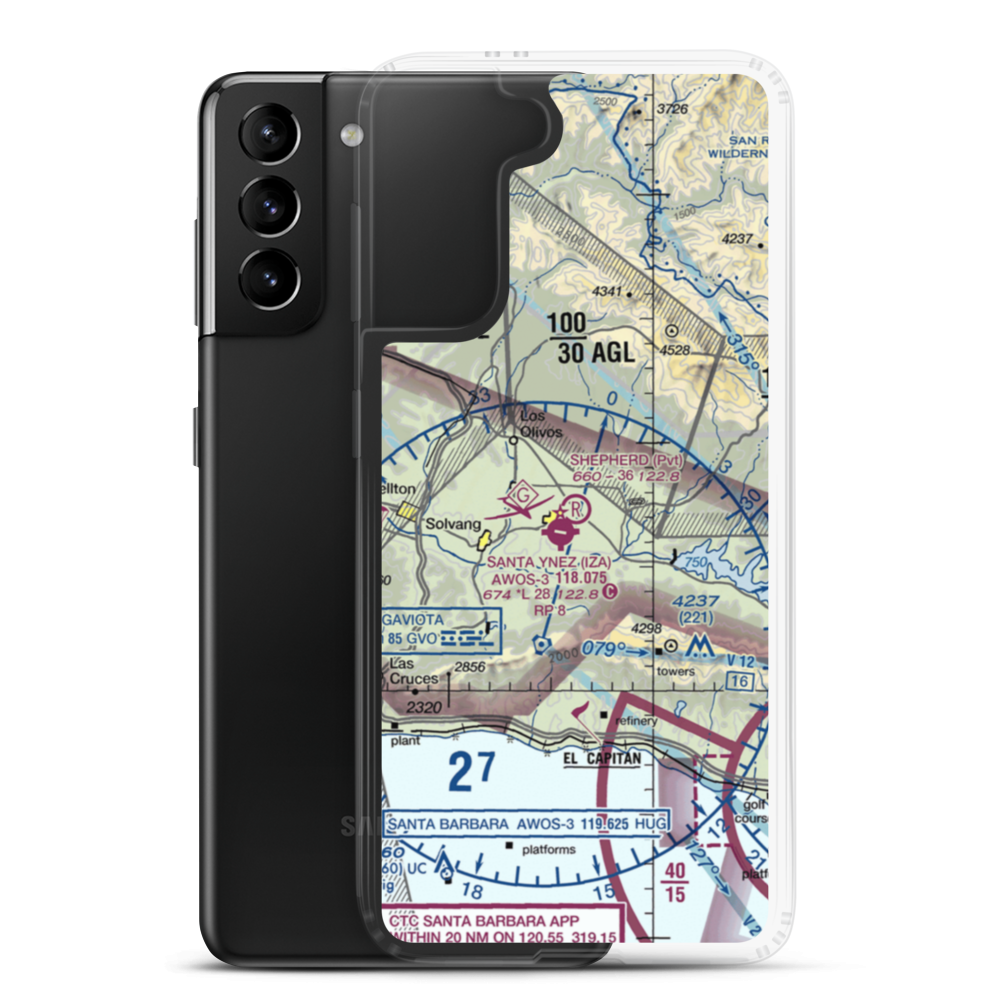 Shepherd Farm Airport (0CA4) VFR Sectional Samsung Case Samsung Galaxy S21 Plus model shown