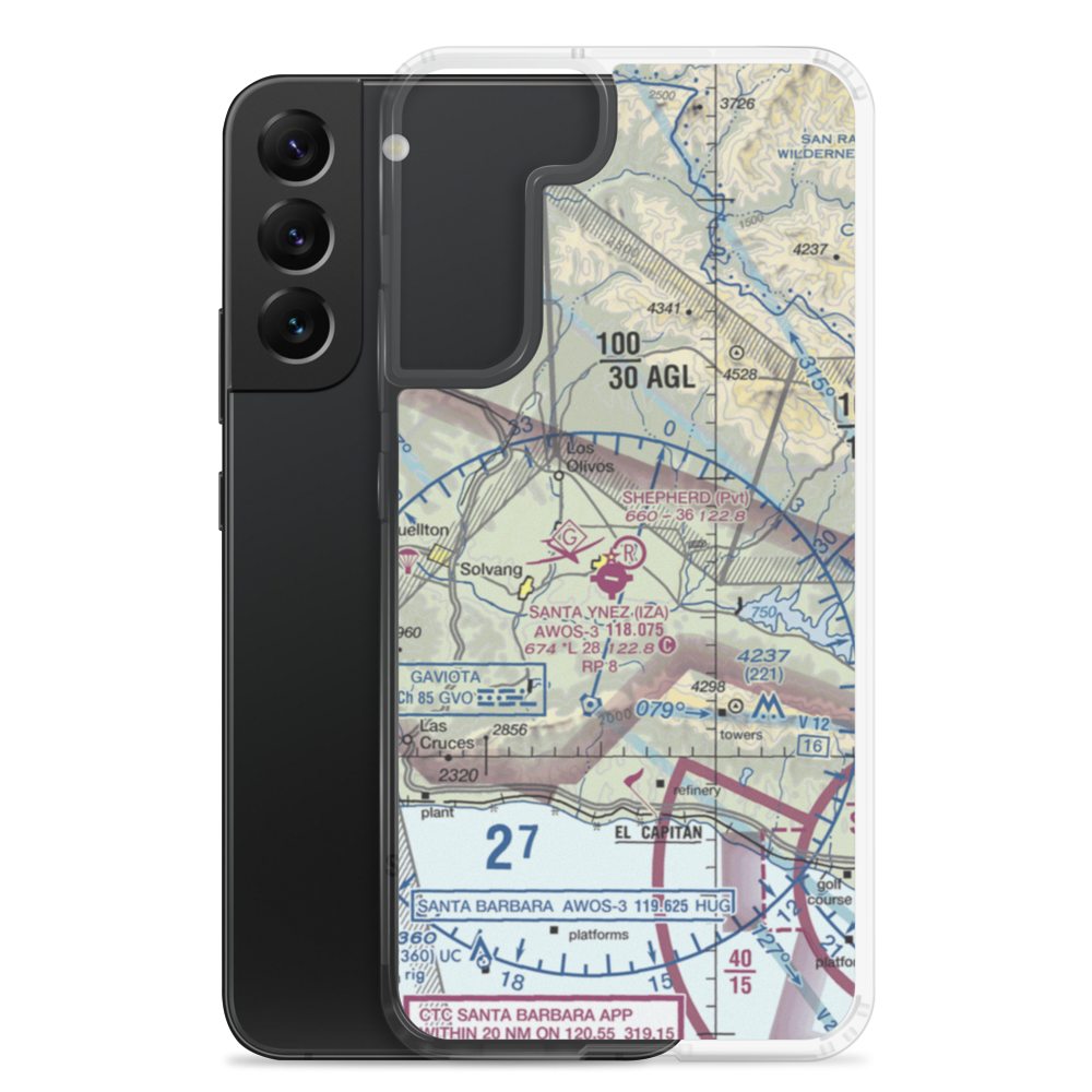 Shepherd Farm Airport (0CA4) VFR Sectional Samsung Case Samsung Galaxy S22 Plus model shown