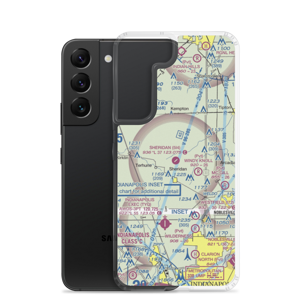 Sheridan Airport (5I4) VFR Sectional Samsung Case Samsung Galaxy S22 model shown