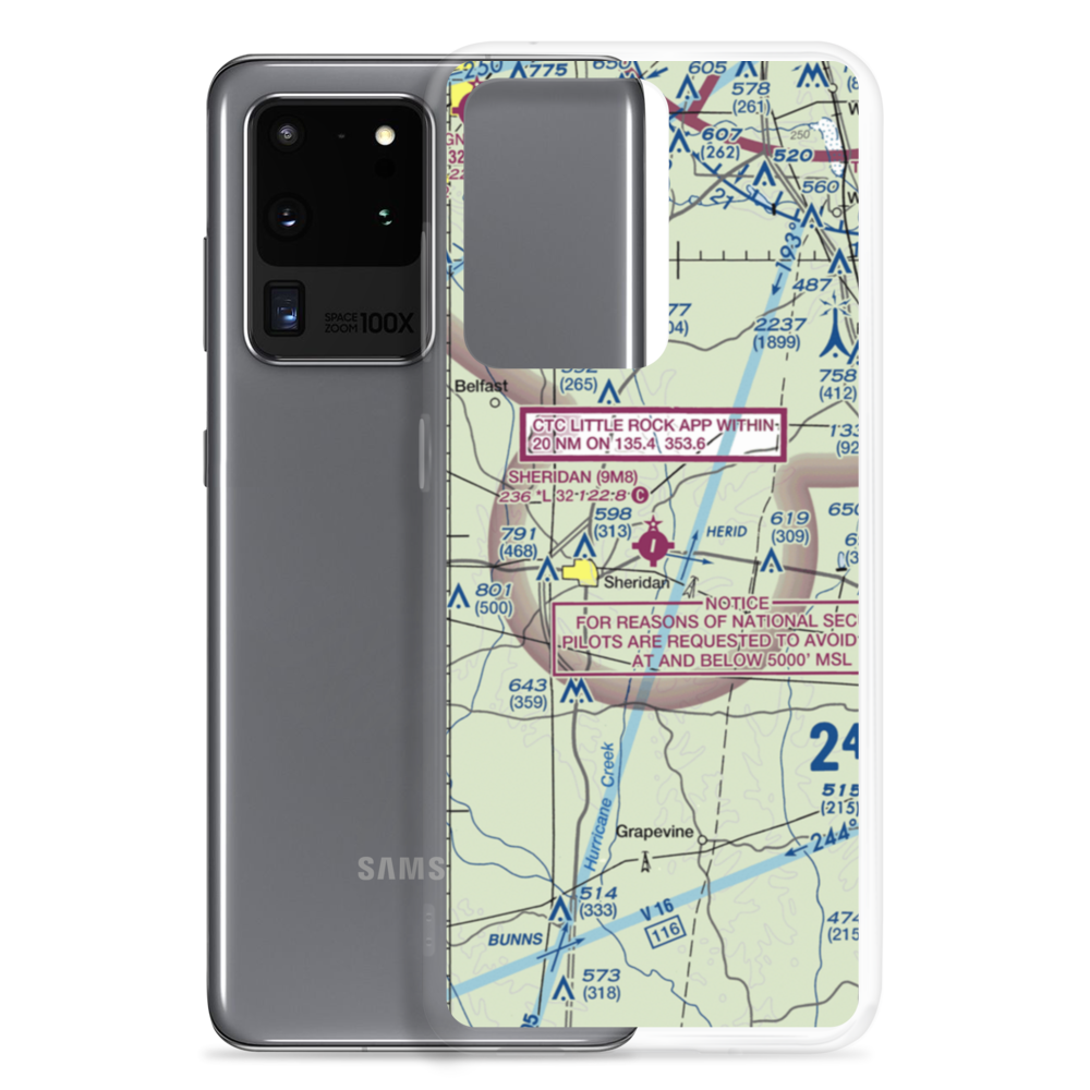 Sheridan Municipal Airport (9M8) VFR Sectional Samsung Case Samsung Galaxy S20 Ultra model shown