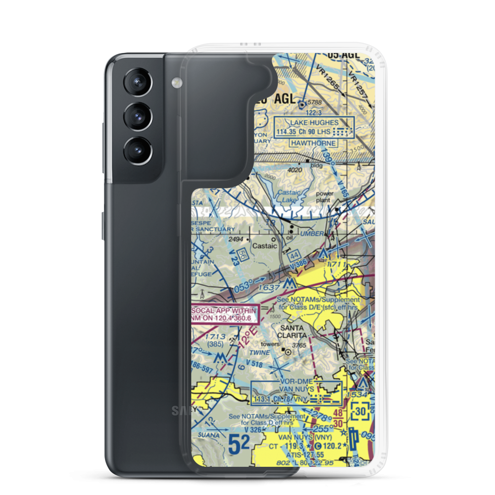 Sheriff's Wayside Heliport (81L) VFR Sectional Samsung Case Samsung Galaxy S21 model shown