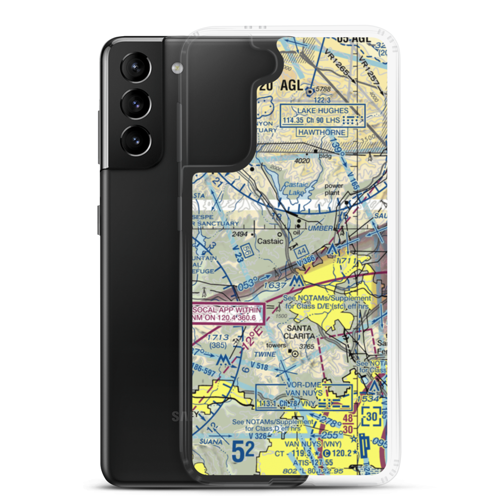 Sheriff's Wayside Heliport (81L) VFR Sectional Samsung Case Samsung Galaxy S21 Plus model shown