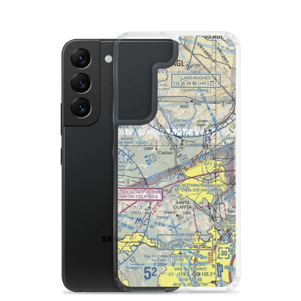 Sheriff's Wayside Heliport (81L) VFR Sectional Samsung Case Samsung Galaxy S22 model shown