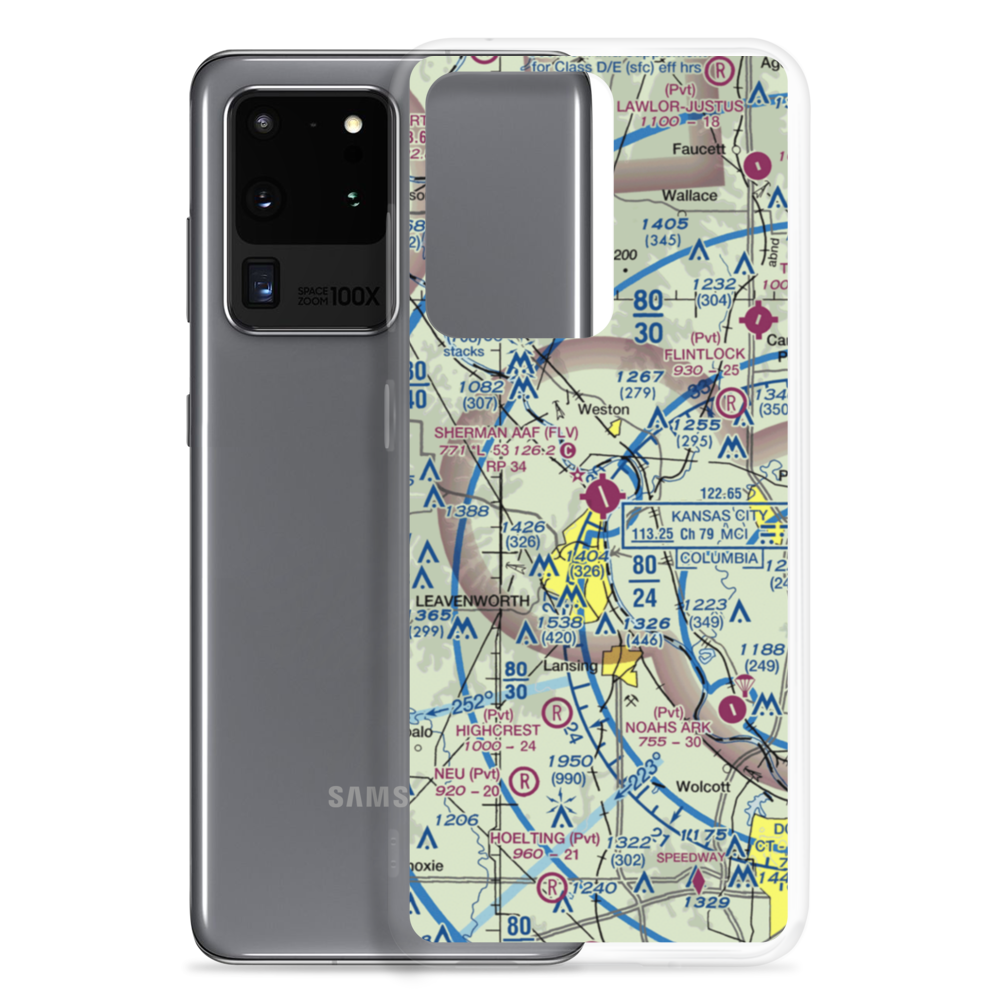 Sherman Army Air Field (FLV) VFR Sectional Samsung Case Samsung Galaxy S20 Ultra model shown