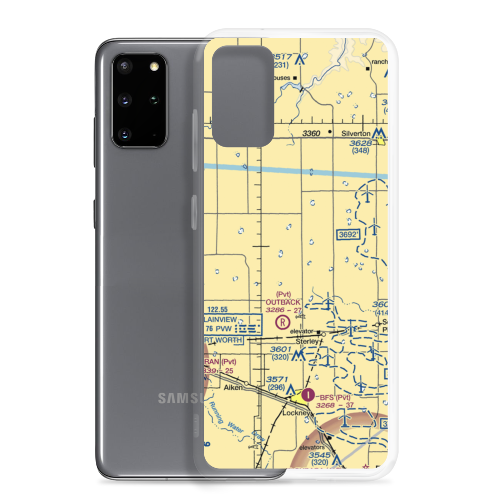 Sherman Farm Air Airport (US-0993) VFR Sectional Samsung Case Samsung Galaxy S20 Plus model shown