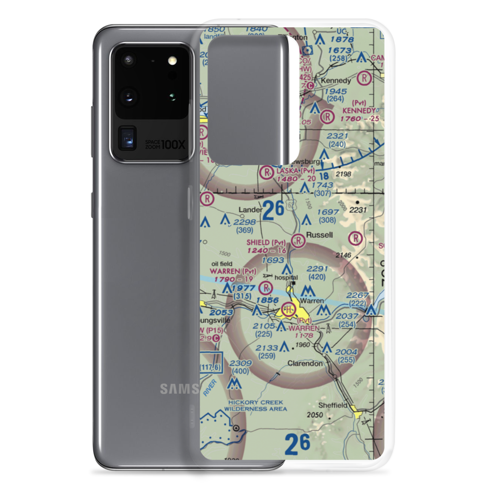 Shield Farm Airport (5PA6) VFR Sectional Samsung Case Samsung Galaxy S20 Ultra model shown