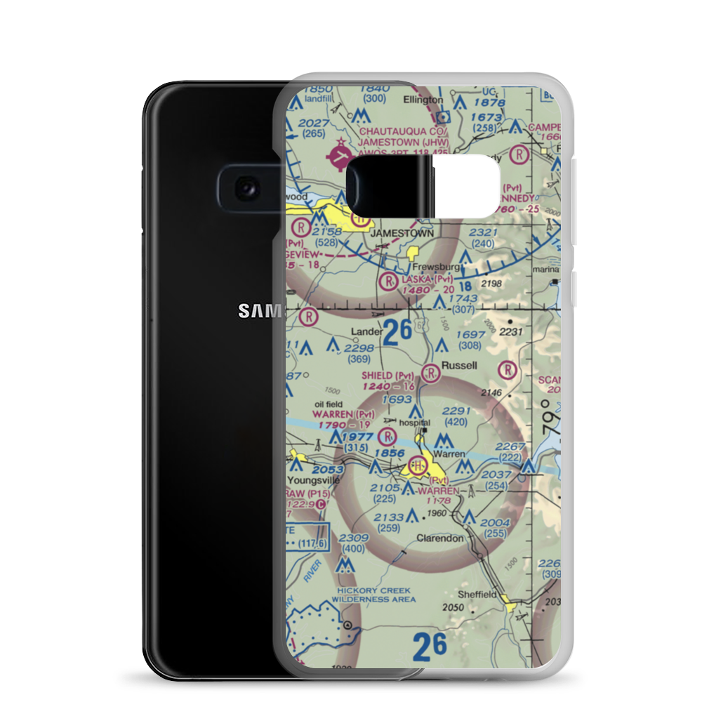 Shield Farm Airport (5PA6) VFR Sectional Samsung Case Samsung Galaxy S10e model shown