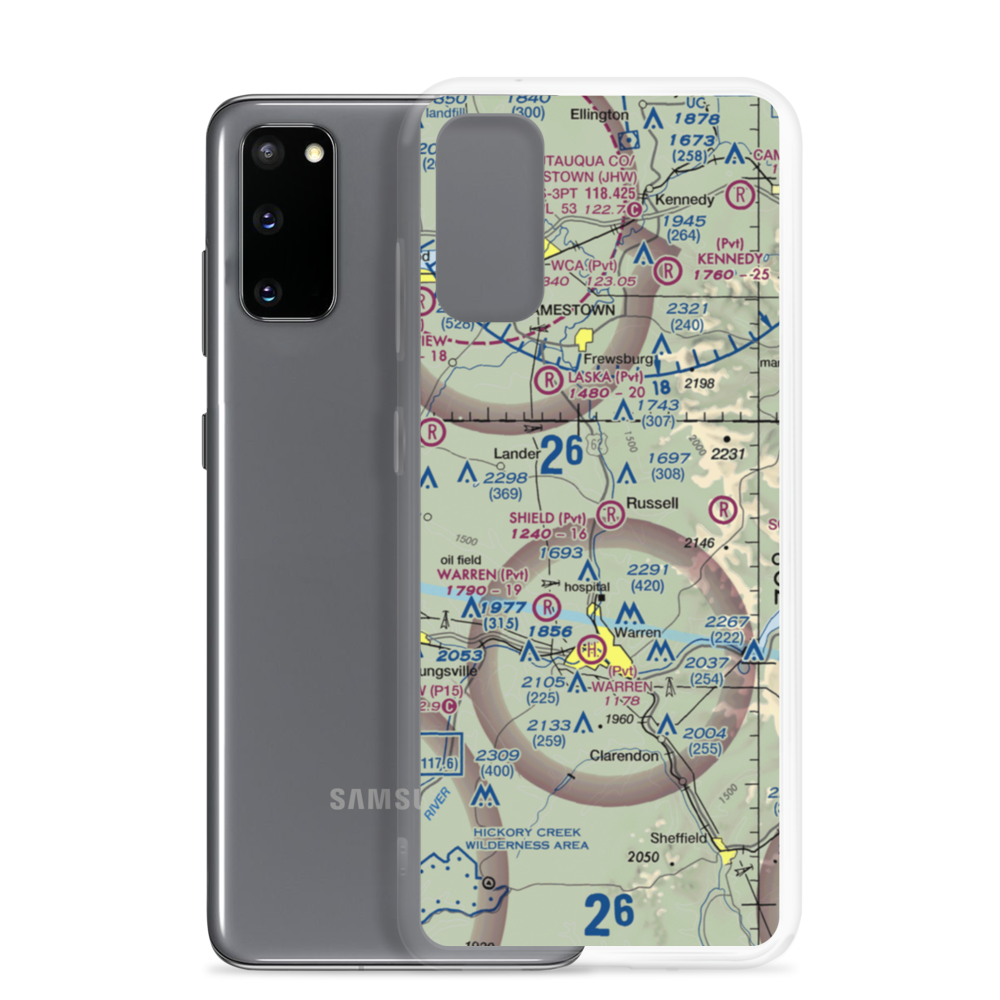 Shield Farm Airport (5PA6) VFR Sectional Samsung Case Samsung Galaxy S20 model shown