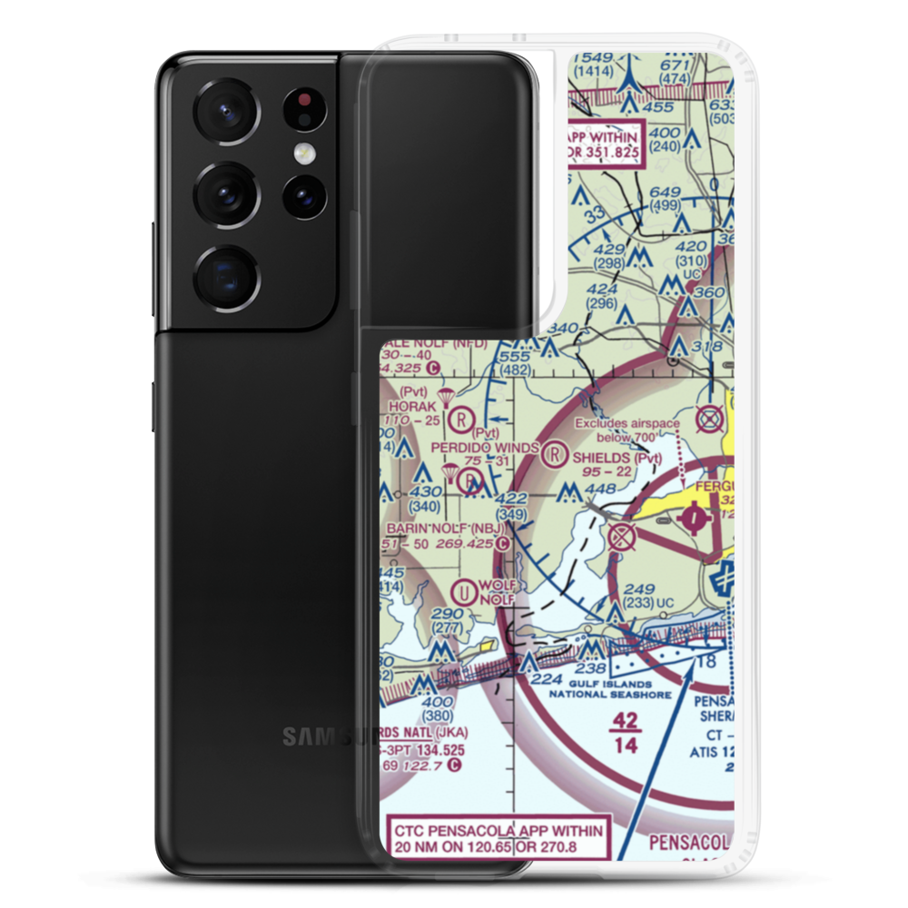 Shields Airport (AL55) VFR Sectional Samsung Case Samsung Galaxy S21 Ultra model shown