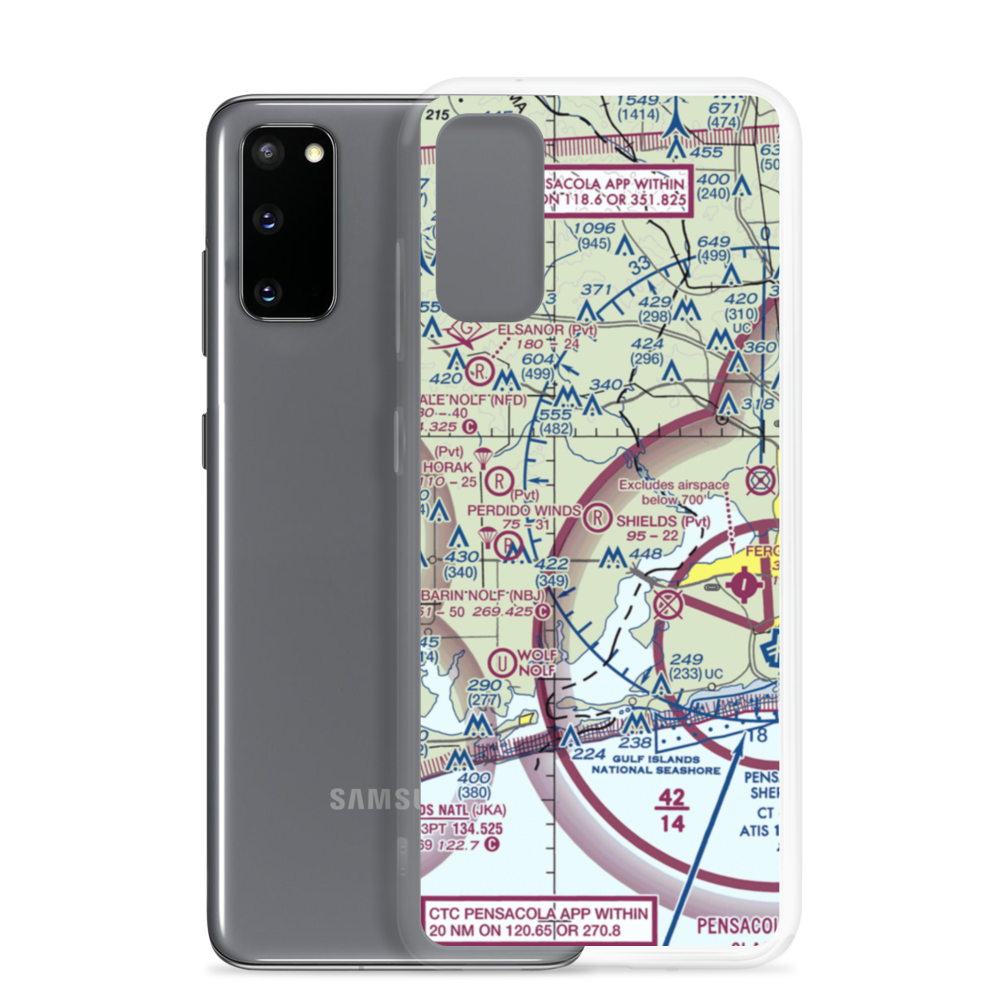 Shields Airport (AL55) VFR Sectional Samsung Case Samsung Galaxy S20 model shown
