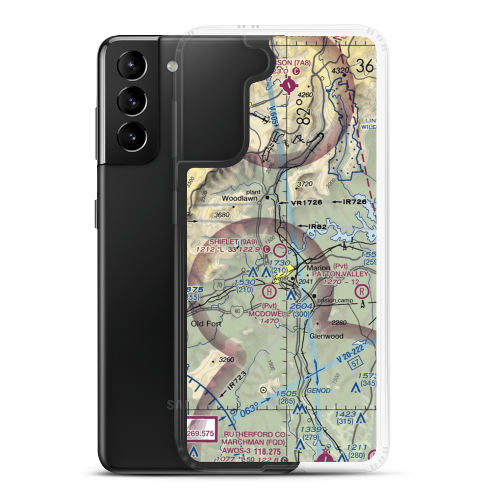 Shiflet Field (9A9) VFR Sectional Samsung Case Samsung Galaxy S21 Plus model shown