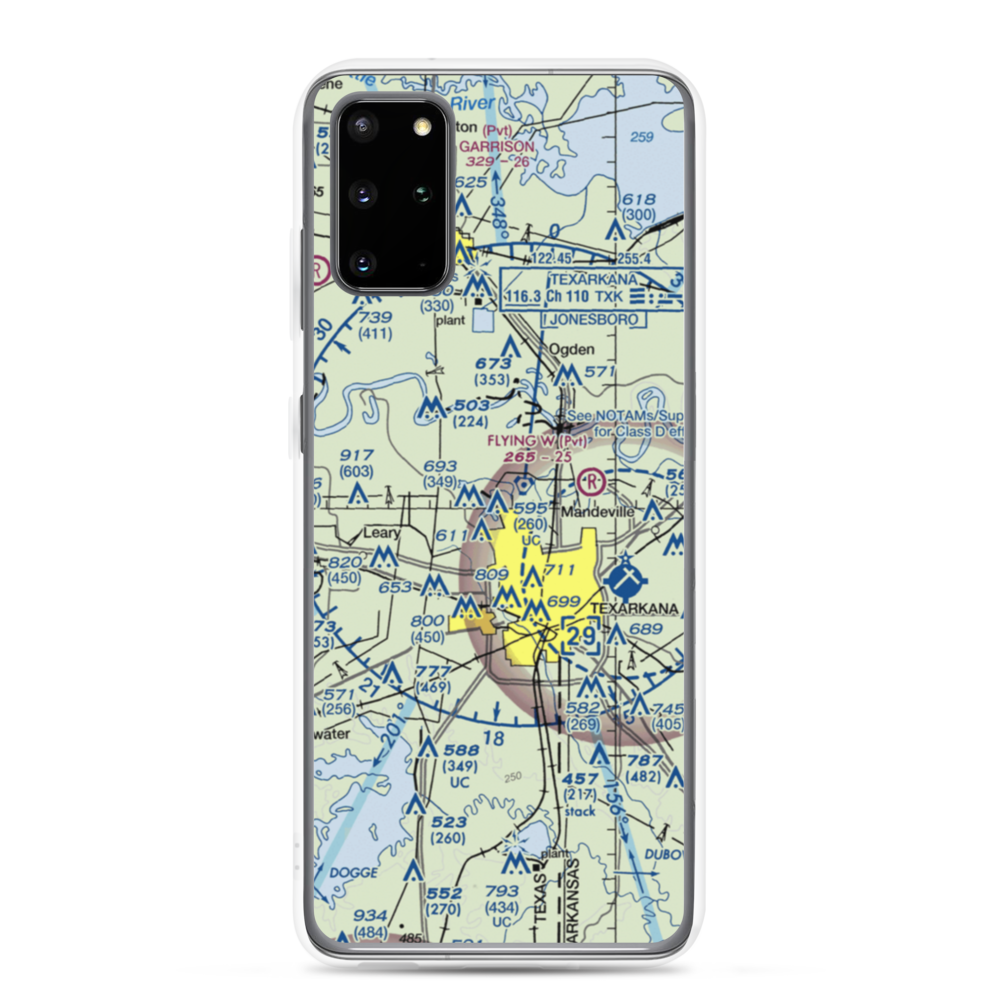 Shilling's Airport (21TX) VFR Sectional Samsung Case Samsung Galaxy S20 Plus model shown