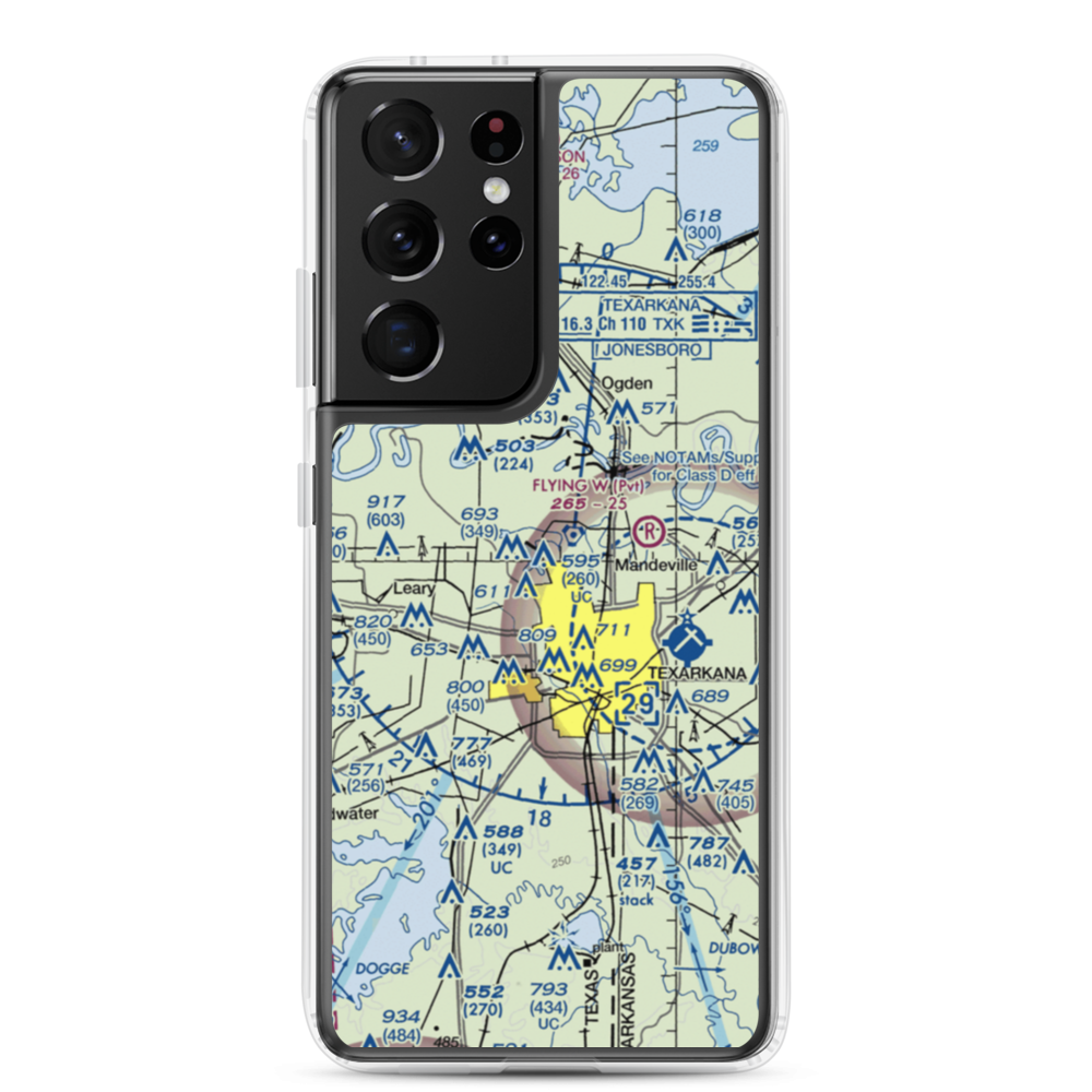 Shilling's Airport (21TX) VFR Sectional Samsung Case Samsung Galaxy S21 Ultra model shown