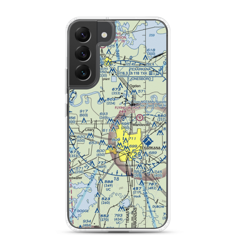 Shilling's Airport (21TX) VFR Sectional Samsung Case Samsung Galaxy S22 Plus model shown