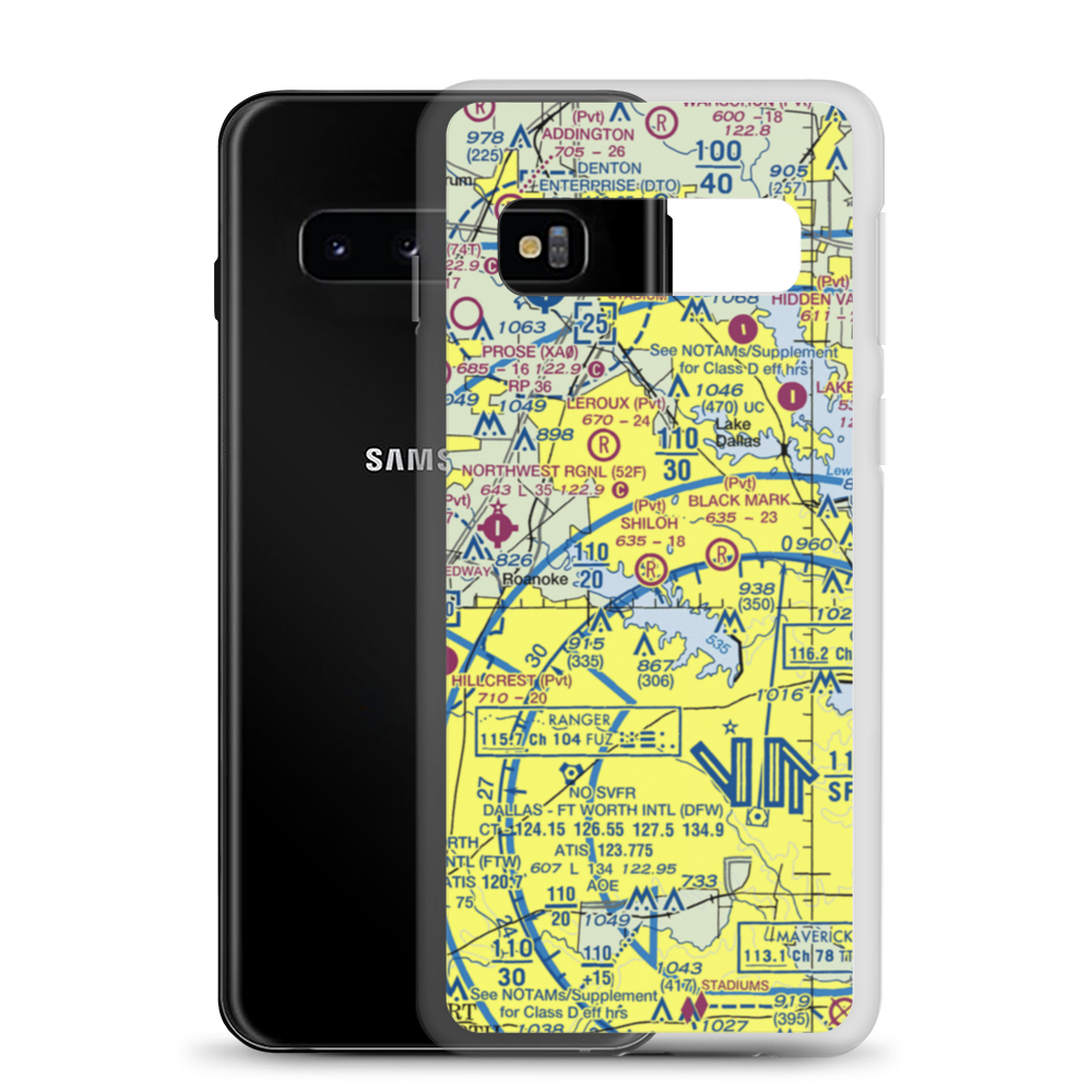 Shiloh Airport (0TX5) VFR Sectional Samsung Case Samsung Galaxy S10 model shown
