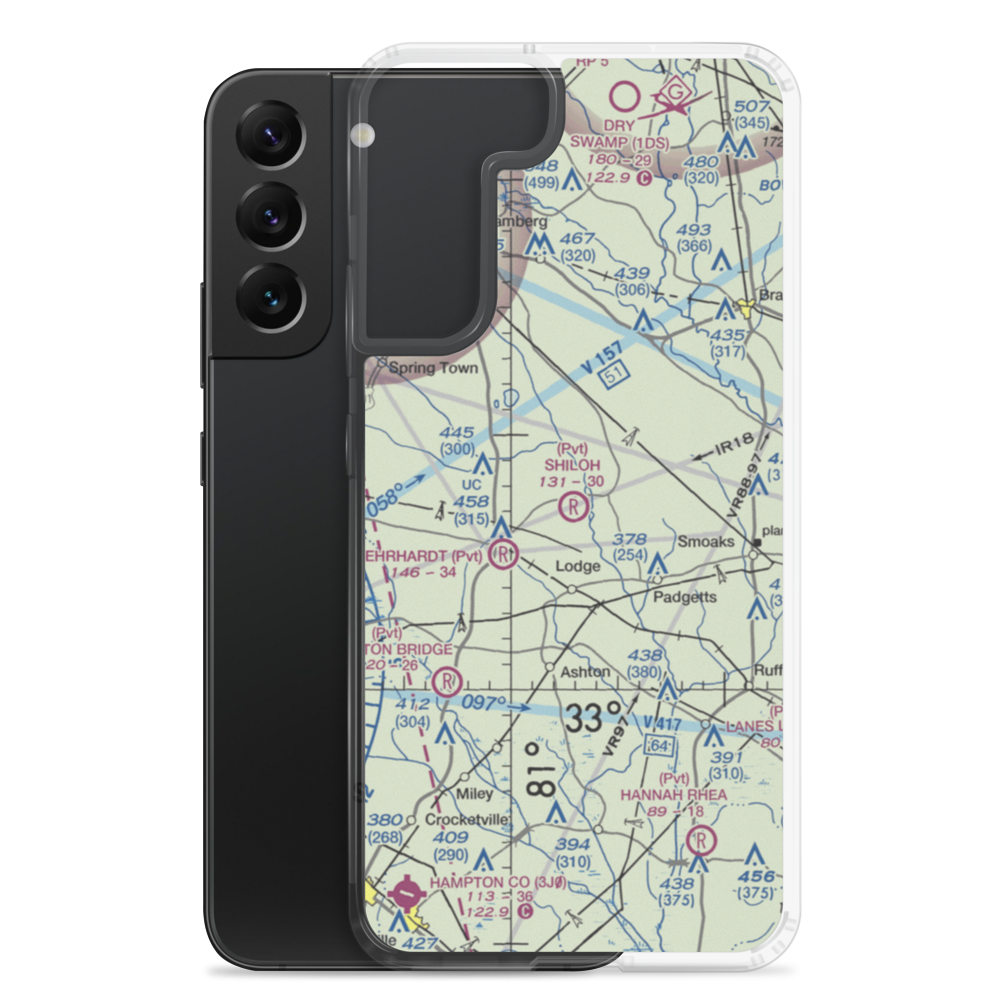 Shiloh Plantation Airport (SC69) VFR Sectional Samsung Case Samsung Galaxy S22 Plus model shown