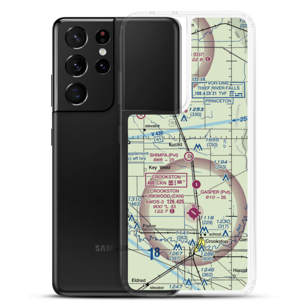 Shimpa Airstrip (8MN1) VFR Sectional Samsung Case Samsung Galaxy S21 Ultra model shown