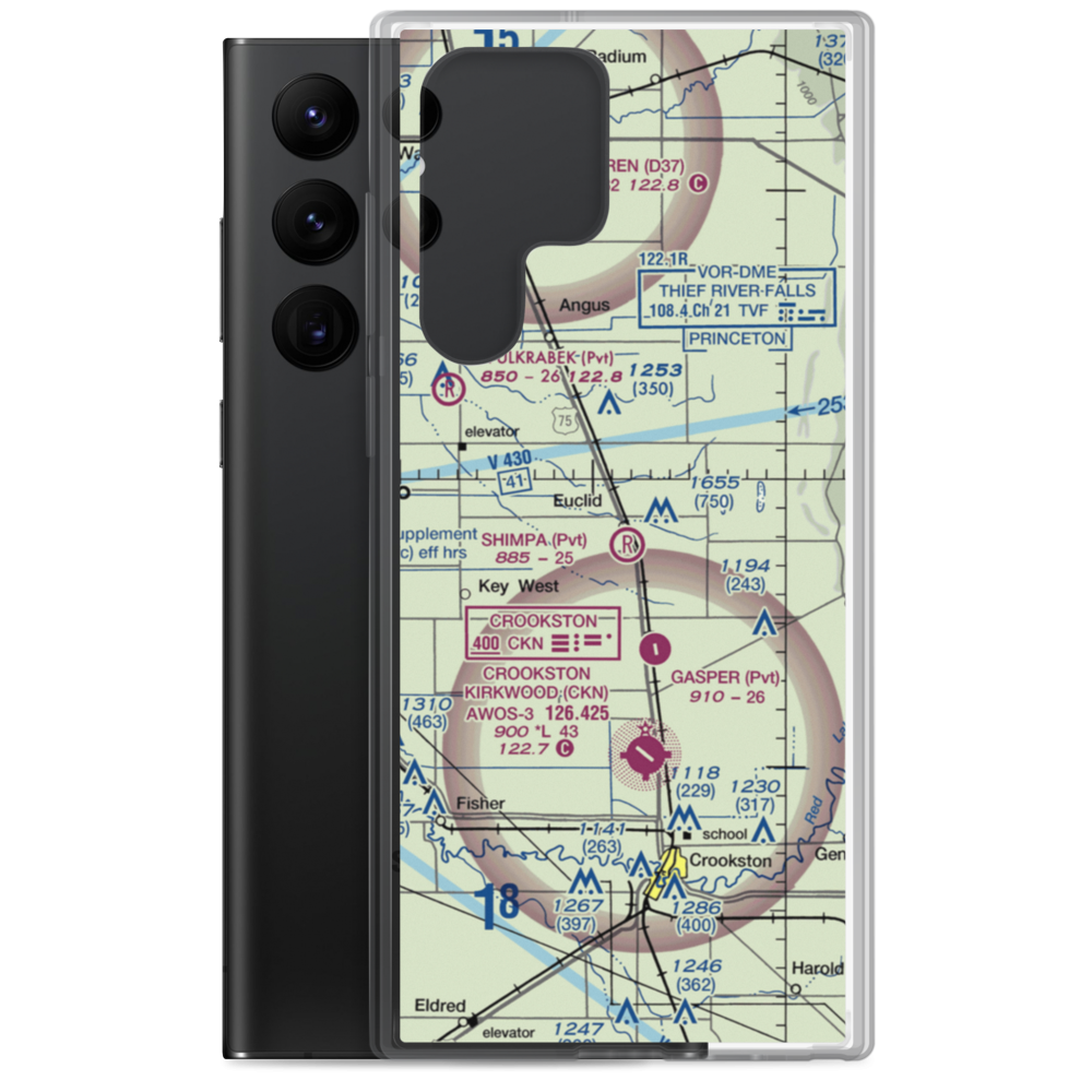 Shimpa Airstrip (8MN1) VFR Sectional Samsung Case Samsung Galaxy S22 Ultra model shown