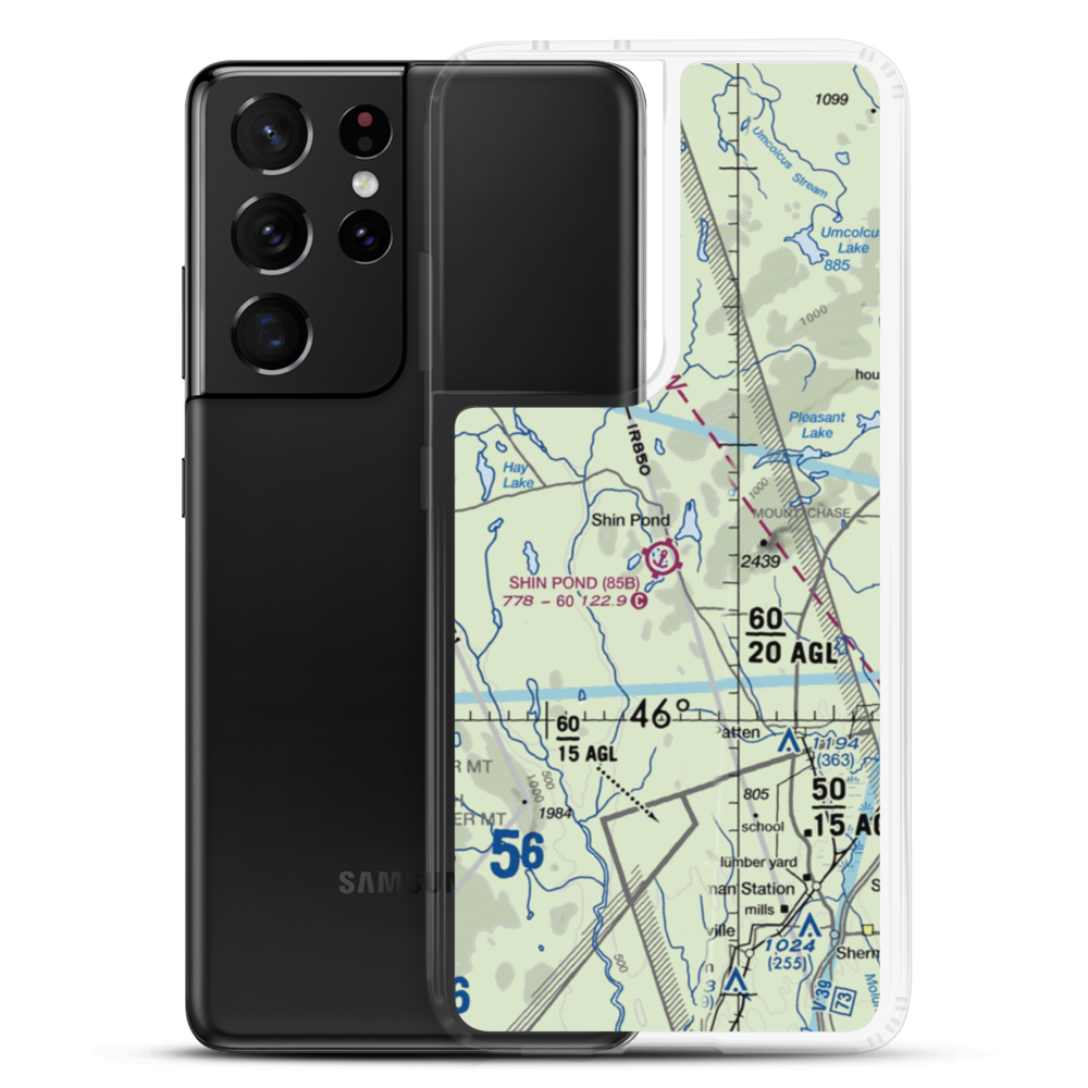 Shin Pond Seaplane Base (85B) VFR Sectional Samsung Case Samsung Galaxy S21 Ultra model shown