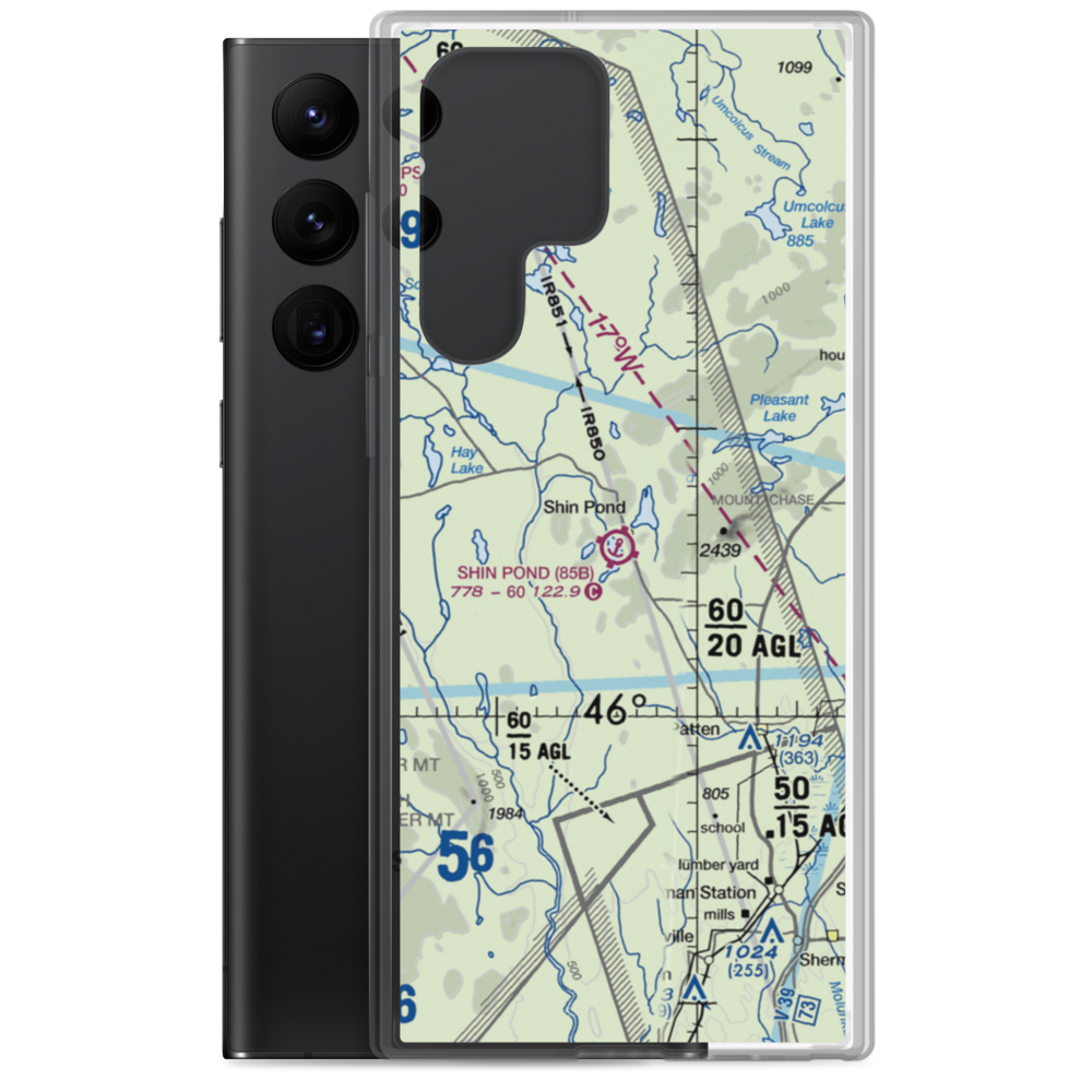 Shin Pond Seaplane Base (85B) VFR Sectional Samsung Case Samsung Galaxy S22 Ultra model shown