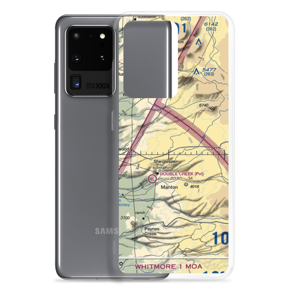 Shingletown Airport (0Q6) VFR Sectional Samsung Case Samsung Galaxy S20 Ultra model shown