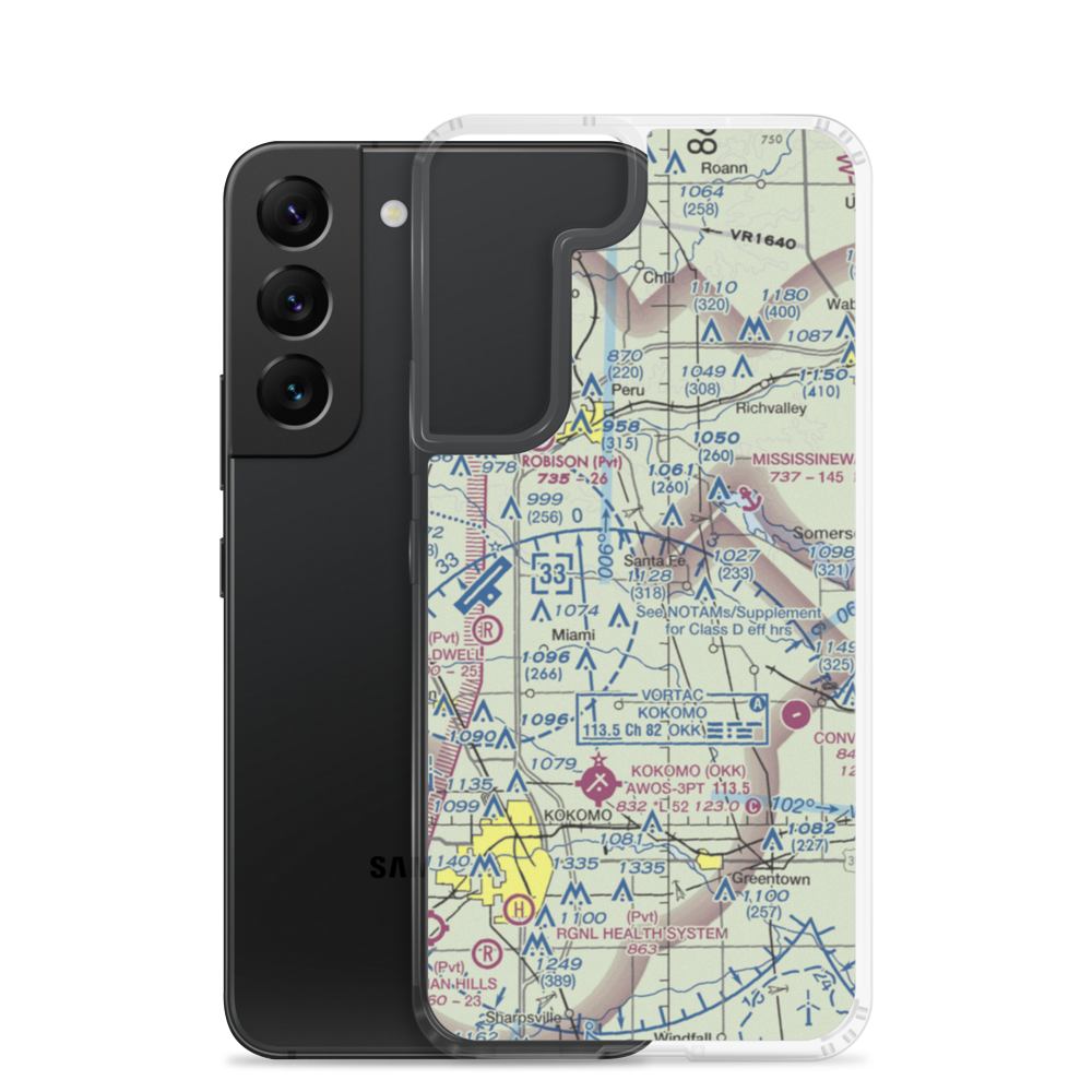 Shinn Bone Lane Airport (IN35) VFR Sectional Samsung Case Samsung Galaxy S22 model shown