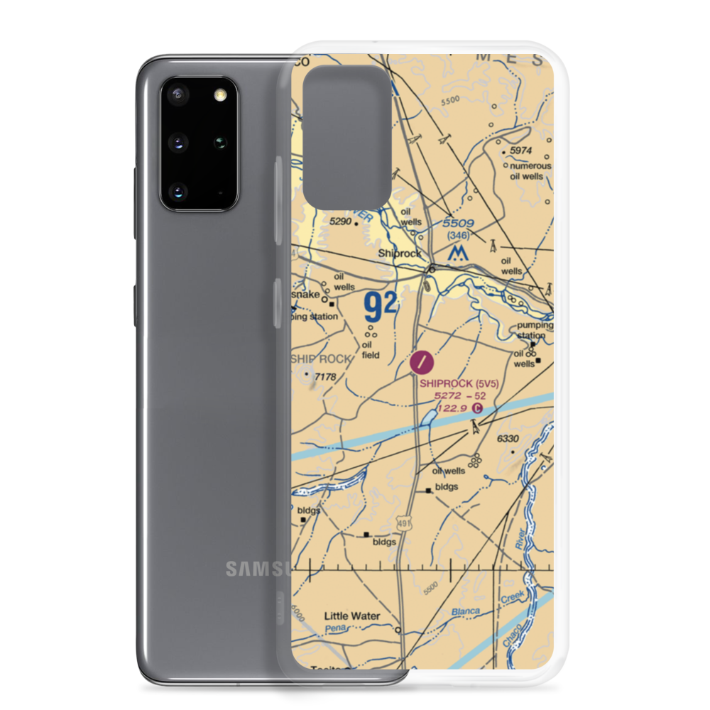 Shiprock Airstrip (5V5) VFR Sectional Samsung Case Samsung Galaxy S20 Plus model shown