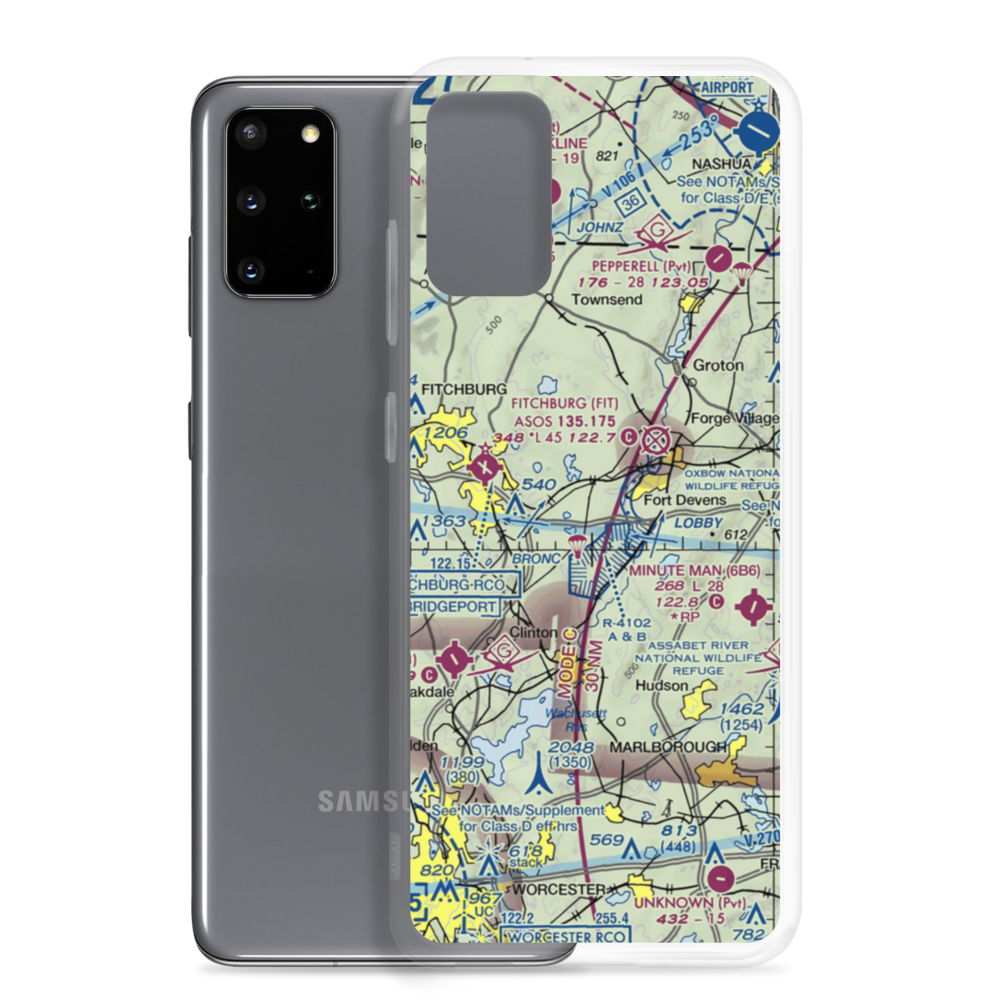 Shirley Airport (61MA) VFR Sectional Samsung Case Samsung Galaxy S20 Plus model shown
