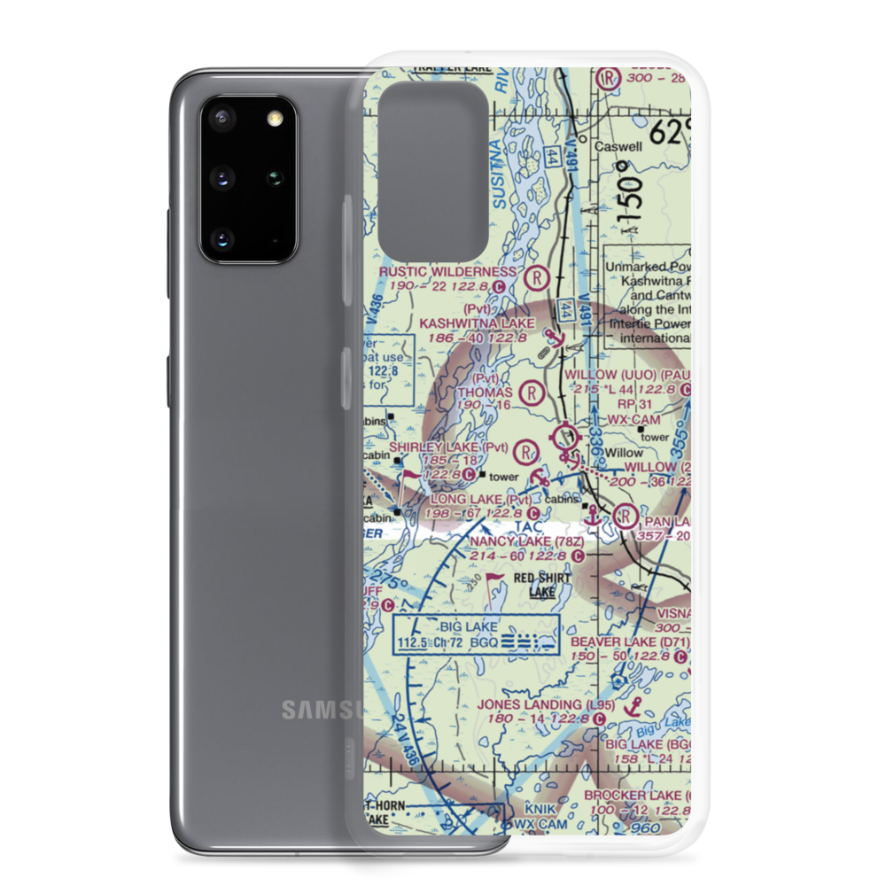 Shirley Lake Airport (AK90) VFR Sectional Samsung Case Samsung Galaxy S20 Plus model shown
