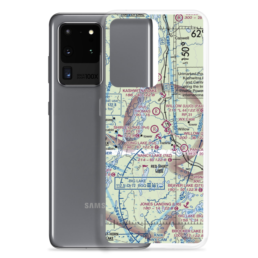 Shirley Lake Airport (AK90) VFR Sectional Samsung Case Samsung Galaxy S20 Ultra model shown