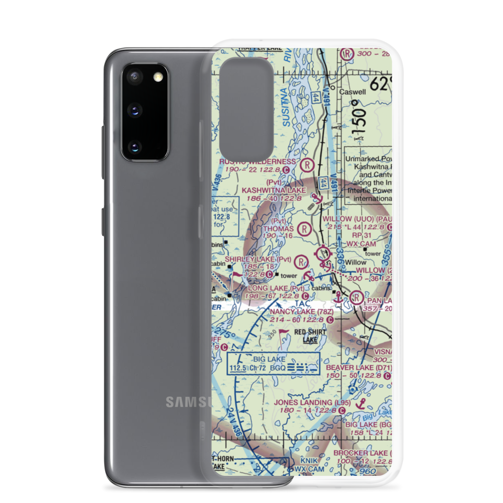 Shirley Lake Airport (AK90) VFR Sectional Samsung Case Samsung Galaxy S20 model shown