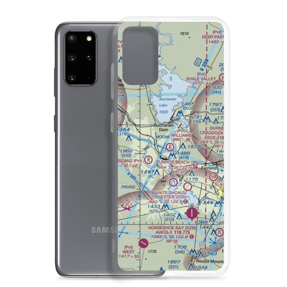 Shirley Williams Airport (44TE) VFR Sectional Samsung Case Samsung Galaxy S20 Plus model shown