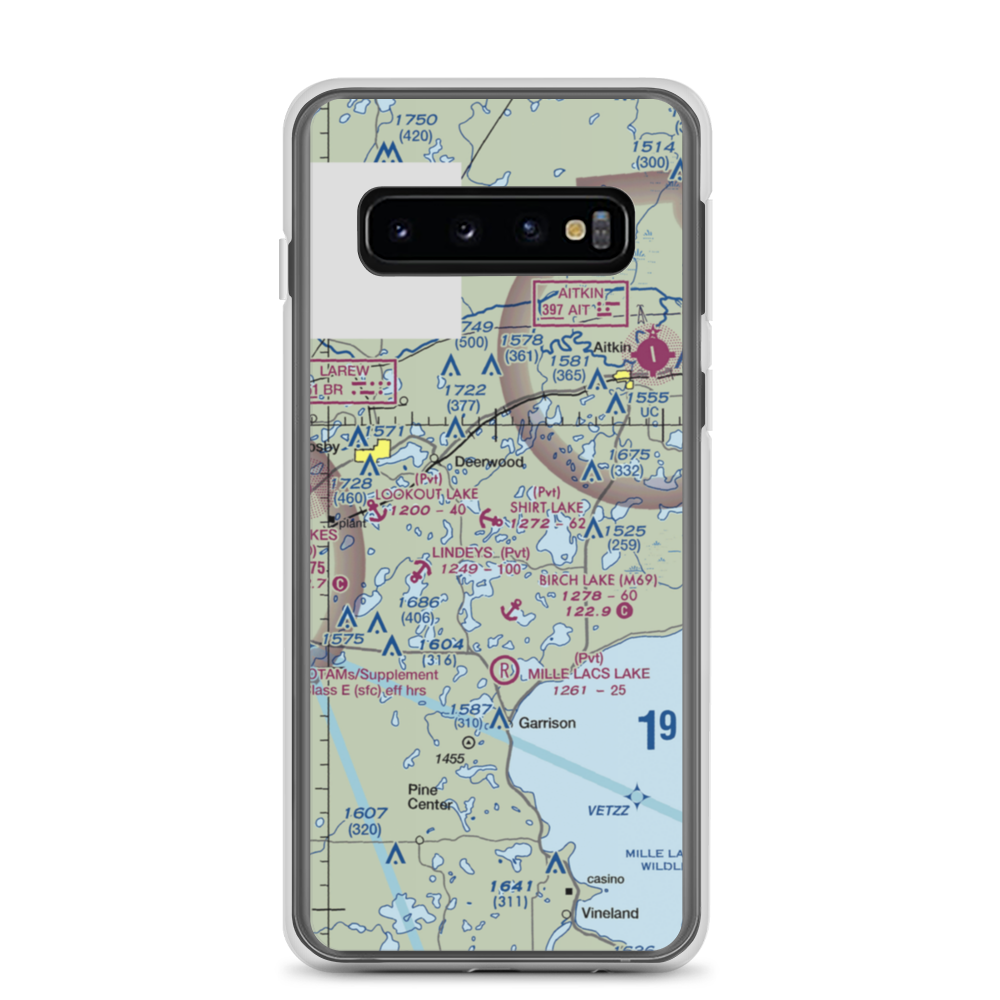 Shirt Lake Seaplane Base (25MN) VFR Sectional Samsung Case Samsung Galaxy S10 model shown