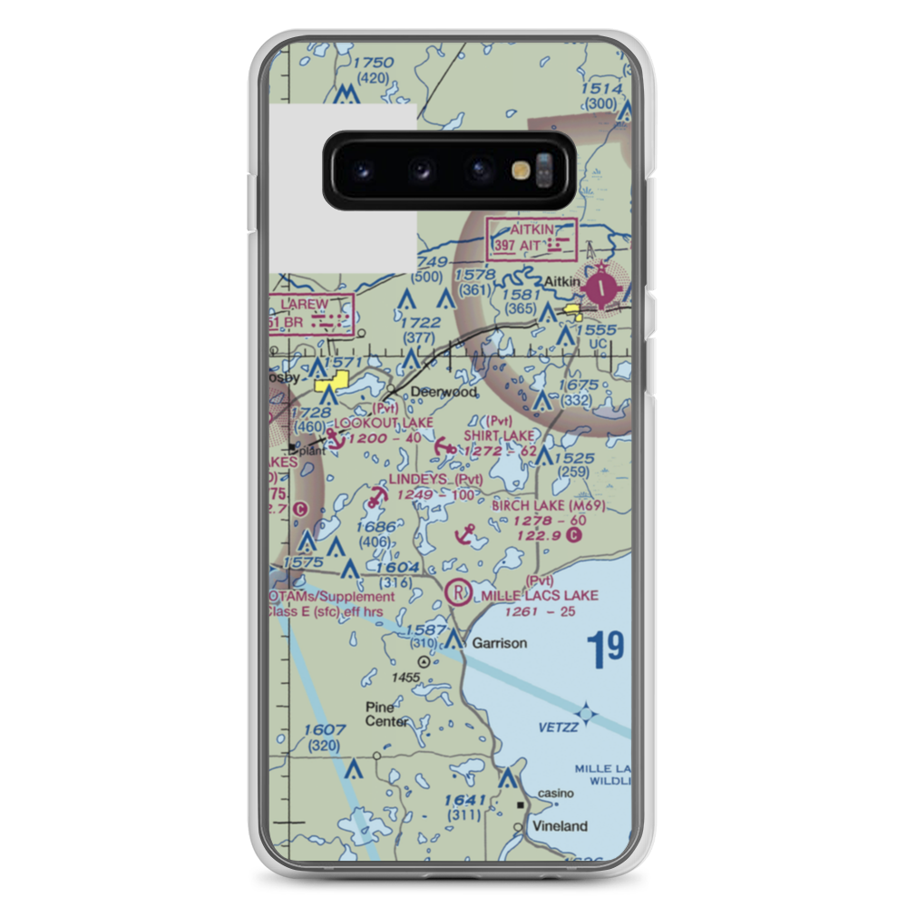 Shirt Lake Seaplane Base (25MN) VFR Sectional Samsung Case Samsung Galaxy S10+ model shown