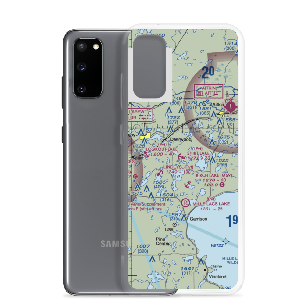 Shirt Lake Seaplane Base (25MN) VFR Sectional Samsung Case Samsung Galaxy S20 model shown